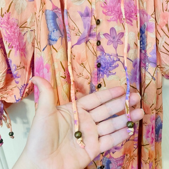 EUC Spell & the Gypsy Collective Musk Butterfly Mini Dress - Picture 11 of 15